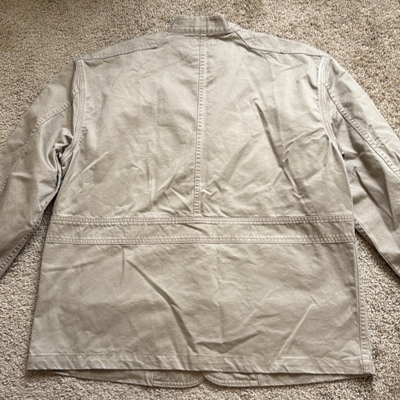 NEW J.Peterman Company Tan Chore Barn Jacket Safari Cotton Blazer Lightweight - Picture 8 of 9